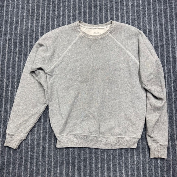 THE GREAT. Tops - The Great Womens College Sweatshirt Size 0 Gray Raglan Long Sleeve Cotton Blend